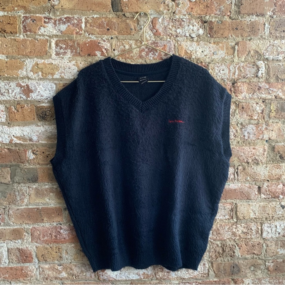 lets frans - navy sweater vest